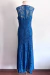 Vestido Azul Longo de Renda com Brilho - comprar online