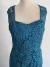 Vestido Azul Longo de Renda com Brilho na internet