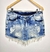 Saia Jeans Destroyed Lavagem Clara - comprar online