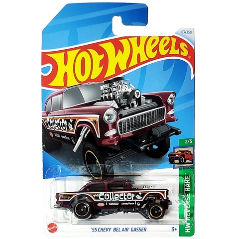 Hot Wheels Mattel HW Reverse Rake '55 Chevy Bel Air Gasser 63/250 (Lote G - 2024)