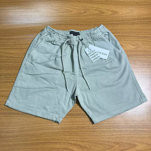 Short Sarja Calvin Klein Caqui C/ Elastano