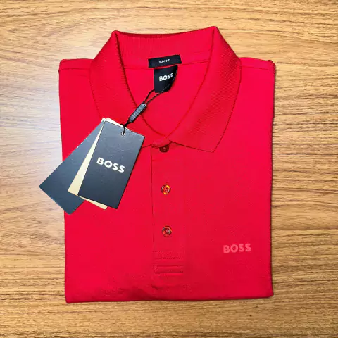 Camisa Polo HB Vermelho Ref04 Piquet C/ Elastano