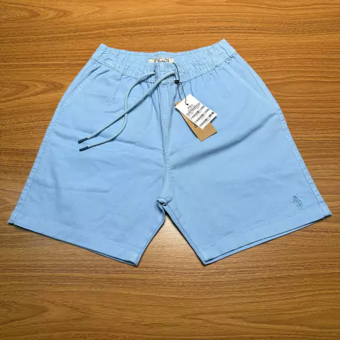 Short Sarja PRL Azul Bebê Ref02 C/ Elastano