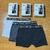 Kit Cueca AX Preto/Branco/Grafite