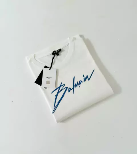 Camiseta Balmain Branco Ref03 Importada Chinesa