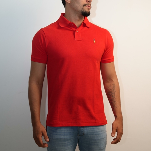 Camisa Polo PRL Vermelho Ref03 Importada