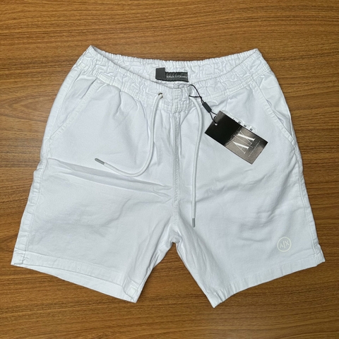 Short Sarja AX Branco Ref06 C/ Elastano