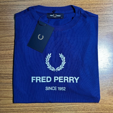Camiseta Fred Perry Azul Royal Importada