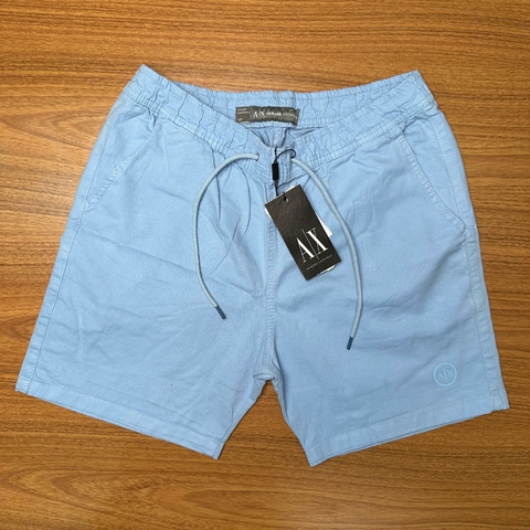 Short Sarja AX Azul Bebê Ref06 C/ Elastano