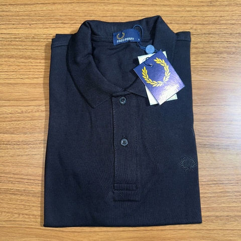 Camisa Polo Fred Perry Preto C/ Elastano