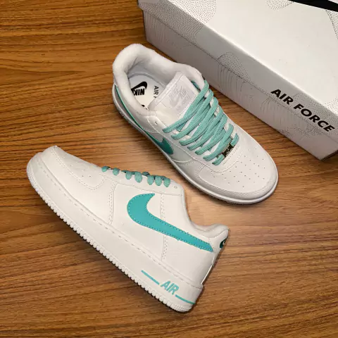 Tênis NK Air Force 1 Dt Verde Água Premium