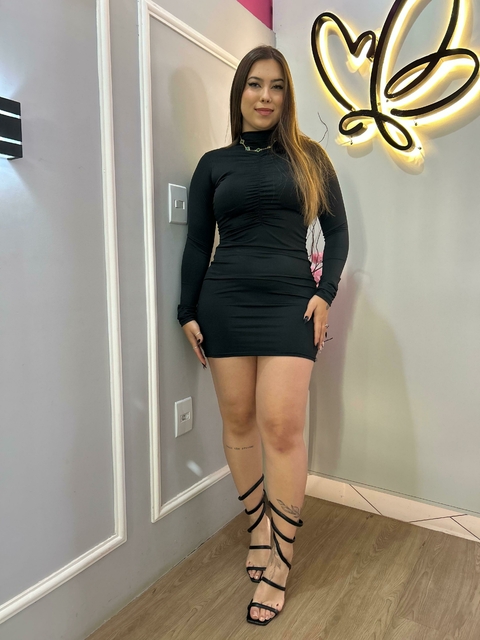 Vestido frontal drapeado