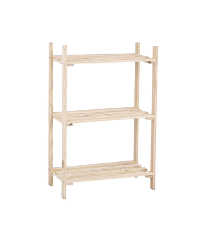 ESTANTE RIPADA DE PINUS NATURAL 900X600X320MM - comprar online