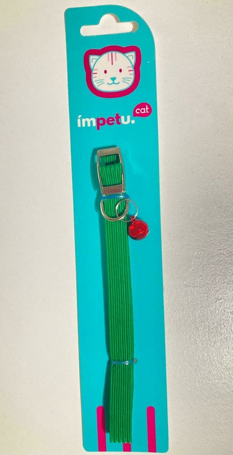 Collar de gato verde
