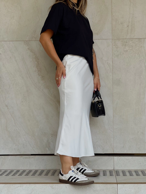 Saia Midi Acetinada - comprar online