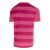 Camisa Flamengo Retrô Outubro Rosa 2022, masculina, em rosa com listras em dois tons e símbolo do Flamengo em branco.