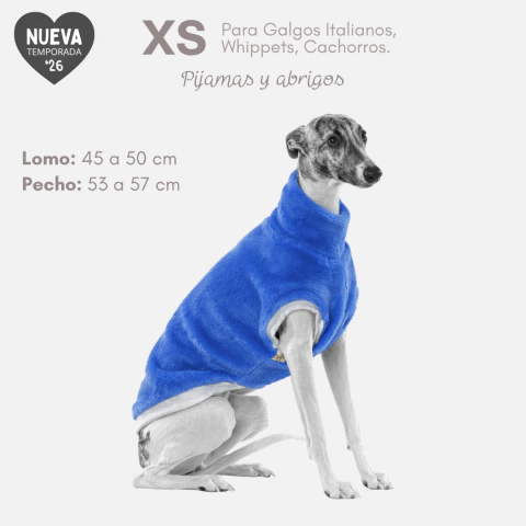 Prendas para Galgos pequeños - TALLE ESPECIAL - XS - Cachorros/Whippets/Galgo Italiano - (copia)