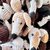 Llavero Galgo tejido al crochet versión Amigurumi - Color Blanco y Avellana - comprar online