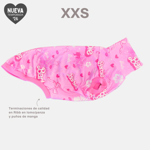 Prendas para Galgos pequeños - TALLE ESPECIAL - XXS - Pijama Modal Soft Barbie sin mangas