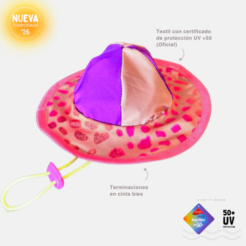 Capelina para Galgo con filtro solar UV +50 - Modelo Violeta Y Beige, Jirafa