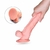 Cinta com pênis em cyberskin 18,5 x 3,8 cm - com ventosa e vertebras - Pega Fogo Sex Shop