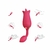 Vibrador rosa em formato de flor, com um cabo flexível, ideal para uso como vibrador e plug anal, apresentando 10 modos de vibração.