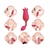 Vibrador rosa dupla com 10 modos de vibração, destacando seu design e funcionalidades para uso como vibrador e plug anal.