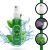 Frasco de 40ml do Perfume de Calcinha com aroma de menta, cercado por gotas d'água e folhas de hortelã.