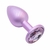 Plug anal P de luxo com pedra acrílico - Nova tecnologia 7,1 x 2,8 cm - comprar online