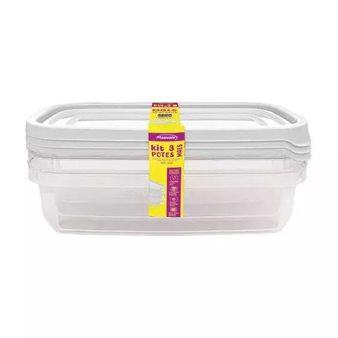 Kit 3 Potes Linha Mais 710ml Plasvale