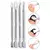 Kit 4 Espátulas Ponta Dupla Aço Inox Prateado