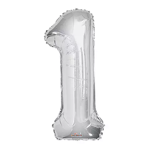 NUMERO METALIZADO 16" PLATA