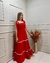 VESTIDO LONGO VISCOLINHO LASTEX AMARRAÇÃO BOJO - VERMELHO COM RENDA