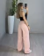 CALÇA JEANS WIDE LEG CÓS ALTO - ROSA - Loja LGS