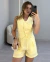 CONJUNTO CREPE ALFAIATARIA COLETE E SHORT - AMARELO - comprar online