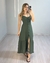 VESTIDO MIDI VISCOLINHO AJUSTE NA ALÇA FENDA FRONTAL E FECHAMENTO COM BOTÕES FRONTAL - VERDE - comprar online