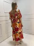 VESTIDO MIDI VISCOLINHO DECOTE ESTAMPADO VAZADO - FLORAL - comprar online