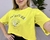CROPPED CAMISETINHA ALGODÃO ESTAMPADO - VERDE LIMA - comprar online
