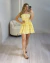VESTIDO CURTO LAISE AMARRAÇÃO NA ALÇA ZÍPER ATRÁS - AMARELO - comprar online