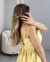 VESTIDO CURTO LAISE AMARRAÇÃO NA ALÇA ZÍPER ATRÁS - AMARELO na internet