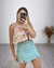 SHORT SAIA ALFAIATARIA ZÍPER PASSANTE - TIFFANY