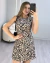 VESTIDO CURTO ALFAIATARIA ALÇA LARGA ESTAMPADO - NUDE - Loja LGS