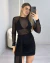 VESTIDO CURTO TULE DRAPEADO - PRETO - comprar online