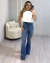 CALÇA JEANS FLARE CÓS ALTO LAVAGEM MÉDIA - Loja LGS