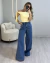 CALÇA JEANS MAX WIDE LEG CÓS ALTO LAVAGEM MÉDIA - Loja LGS