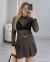 BODY TULE MANGA LONGA - PRETO