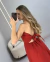 VESTIDO MIDI CREPE ALFAIATARIA TOMARA QUE CAIA AMARRAÇÃO NAS COSTAS - VERMELHO na internet