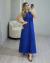 VESTIDO MIDI ALFAIATARIA MARANT ALÇA LARGA FENDA NAS LATERAIS - AZUL - comprar online