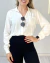 CAMISA VISCOLINHO SEM ELASTANO BOLSO FRONTAL - OFF WHITE na internet