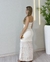 VESTIDO MIDI TRICÔ TOMARA QUE CAIA - OFF WHITE - comprar online